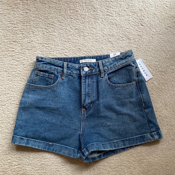 Blue Denim Mom Shorts~Pacsun~Size 27 - Picture 2 of 3